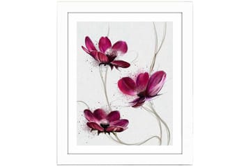 Tavla Floral med Ram Flerfärgad - 23,5x28,5 cm - Inredning - Tavlor & posters - Canvastavla