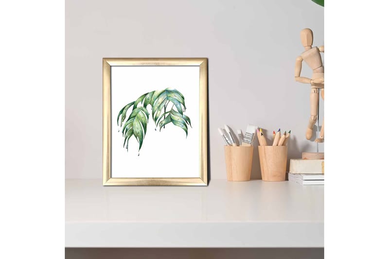 Tavla Floral med Ram Flerfärgad - 23,5x28,5 cm - Inredning - Tavlor & posters - Canvastavla