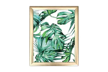 Tavla Floral med Ram Flerfärgad - 23,5x28,5 cm - Inredning - Tavlor & posters - Canvastavla