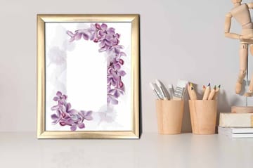 Tavla Floral med Ram Flerfärgad - 23,5x28,5 cm - Inredning - Tavlor & posters - Canvastavla