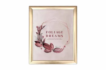 Tavla Floral med Ram Flerfärgad - 23,5x28,5 cm - Inredning - Tavlor & posters - Canvastavla