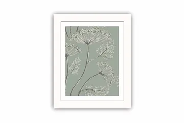 Tavla Floral med Ram Flerfärgad - 23,5x28,5 cm - Inredning - Tavlor & posters - Canvastavla