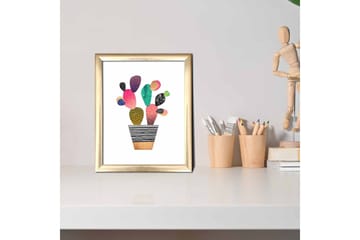 Tavla Floral med Ram Flerfärgad - 23,5x28,5 cm - Inredning - Tavlor & posters - Canvastavla