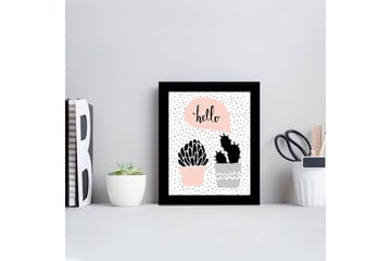 Tavla Floral med Ram Flerfärgad - 23,5x28,5 cm - Inredning - Tavlor & posters - Canvastavla