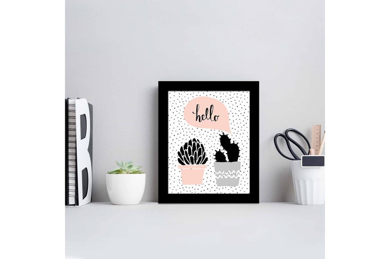 Tavla Floral med Ram Flerfärgad - 23,5x28,5 cm - Inredning - Tavlor & posters - Canvastavla