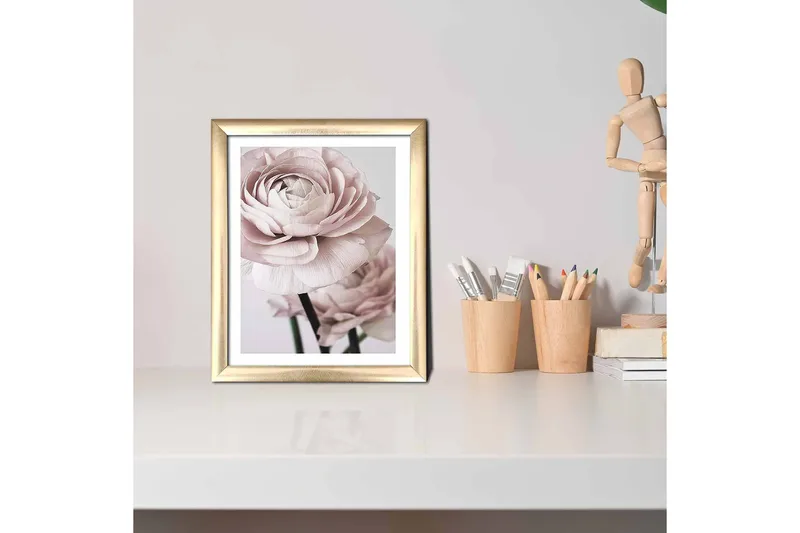Tavla Floral med Ram Flerfärgad - 23,5x28,5 cm - Inredning - Tavlor & posters - Canvastavla
