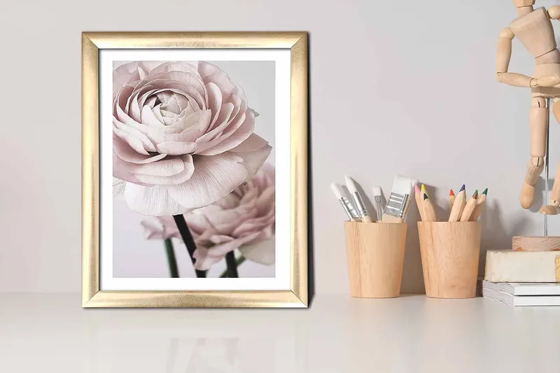 Tavla Floral med Ram Flerfärgad - 23,5x28,5 cm - Inredning - Tavlor & posters - Canvastavla