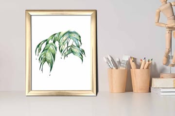 Tavla Floral med Ram Flerfärgad - 23,5x28,5 cm - Inredning - Tavlor & posters - Canvastavla