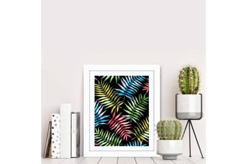 Tavla Floral med Ram Flerfärgad - 23,5x28,5 cm - Inredning - Tavlor & posters - Canvastavla