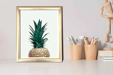 Tavla Floral med Ram Flerfärgad - 23,5x28,5 cm - Inredning - Tavlor & posters - Canvastavla