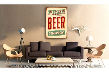 Tavla Free Beer Tomorrow 80x120 cm - Inredning - Tavlor & posters - Canvastavla