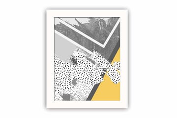 Tavla Geometric Med Ram Flerfärgad 23,5X28,5 - 23,5x28,5 cm - Inredning - Tavlor & posters - Canvastavla