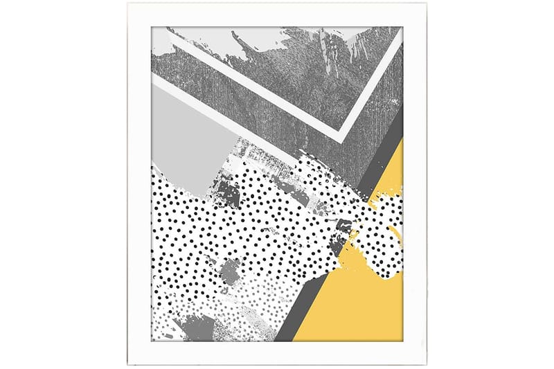 Tavla Geometric Med Ram Flerfärgad 23,5X28,5 - 23,5x28,5 cm - Inredning - Tavlor & posters - Canvastavla