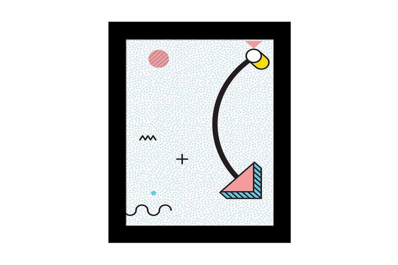 Tavla Geometric Med Ram Flerfärgad 23,5X28,5 - 23,5x28,5 cm - Inredning - Tavlor & posters - Canvastavla