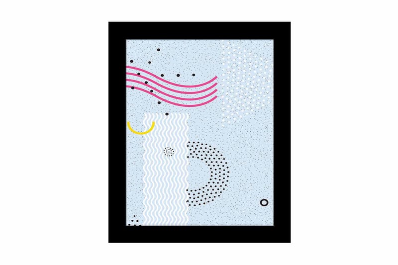 Tavla Geometric Med Ram Flerfärgad 23,5X28,5 - 23,5x28,5 cm - Inredning - Tavlor & posters - Canvastavla