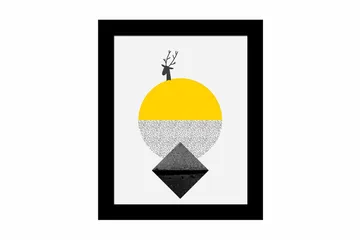 Tavla Geometric med Ram Flerfärgad - 23,5x28,5 cm - Inredning - Tavlor & posters - Canvastavla