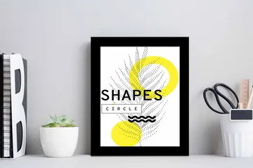 Tavla Geometric med Ram Flerfärgad - 23,5x28,5 cm - Inredning - Tavlor & posters - Canvastavla