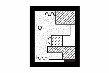 Tavla Geometric med Ram Flerfärgad - 23,5x28,5 cm - Inredning - Tavlor & posters - Canvastavla