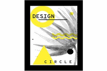 Tavla Geometric med Ram Flerfärgad - 23,5x28,5 cm - Inredning - Tavlor & posters - Canvastavla