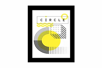 Tavla Geometric med Ram Flerfärgad - 23,5x28,5 cm - Inredning - Tavlor & posters - Canvastavla