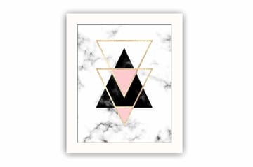 Tavla Geometric med Ram Flerfärgad - 23,5x28,5 cm - Inredning - Tavlor & posters - Canvastavla