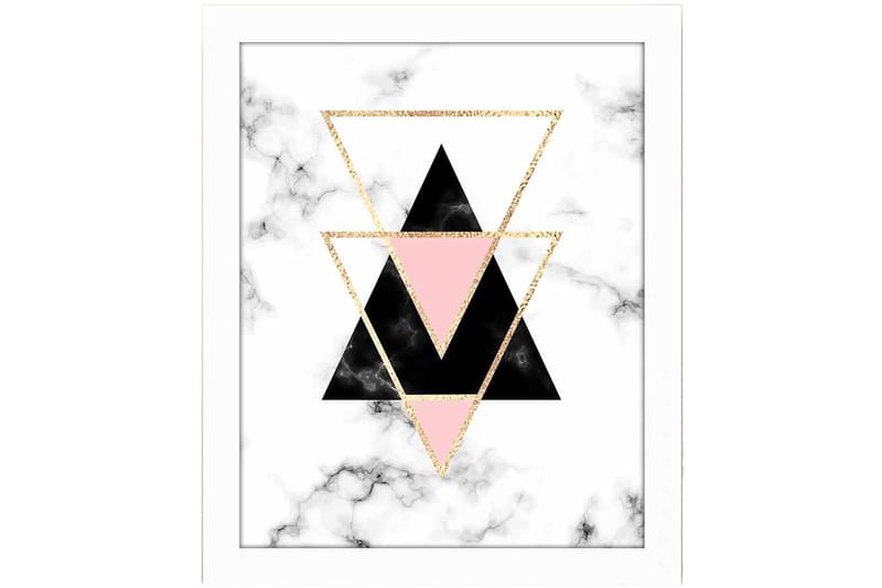 Tavla Geometric med Ram Flerfärgad - 23,5x28,5 cm - Inredning - Tavlor & posters - Canvastavla