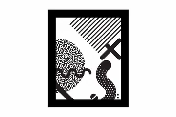 Tavla Geometric med Ram Flerfärgad - 23,5x28,5 cm - Inredning - Tavlor & posters - Canvastavla