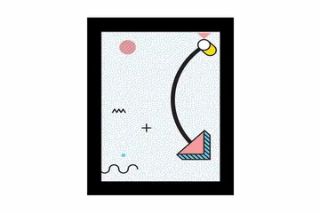Tavla Geometric med Ram Flerfärgad - 23,5x28,5 cm - Inredning - Tavlor & posters - Canvastavla