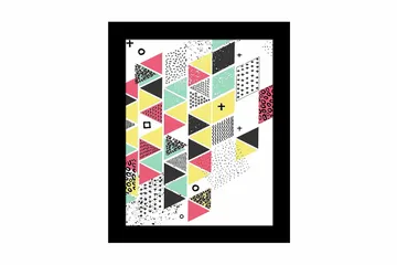 Tavla Geometric med Ram Flerfärgad - 23,5x28,5 cm - Inredning - Tavlor & posters - Canvastavla
