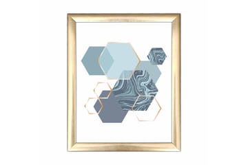 Tavla Geometrical Med Ram Flerfärgad 23,5X28,5 - 23,5x28,5 cm - Inredning - Tavlor & posters - Canvastavla