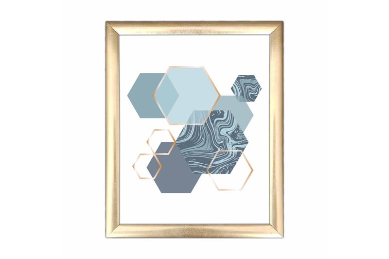 Tavla Geometrical Med Ram Flerfärgad 23,5X28,5 - 23,5x28,5 cm - Inredning - Tavlor & posters - Canvastavla
