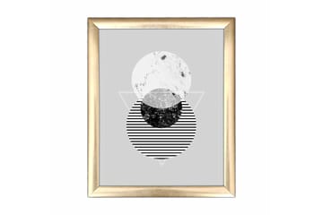 Tavla Geometrical Med Ram Flerfärgad 23,5X28,5 - 23,5x28,5 cm - Inredning - Tavlor & posters - Canvastavla