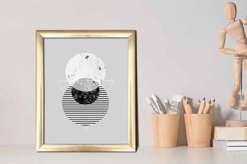 Tavla Geometrical med Ram Flerfärgad - 23,5x28,5 cm - Inredning - Tavlor & posters - Canvastavla