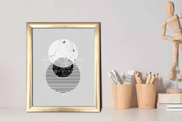 Tavla Geometrical med Ram Flerfärgad - 23,5x28,5 cm - Inredning - Tavlor & posters - Canvastavla