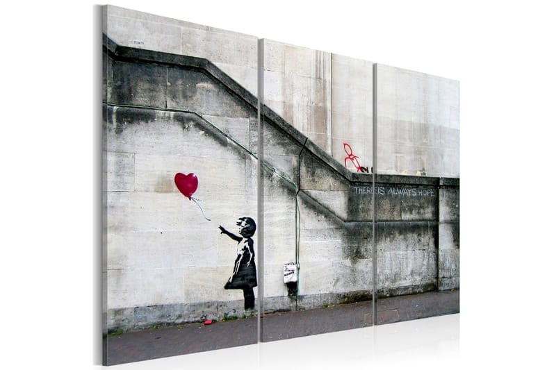 Tavla Girl With A Balloon By Banksy 120x80 - Artgeist sp. z o. o. - Canvastavla