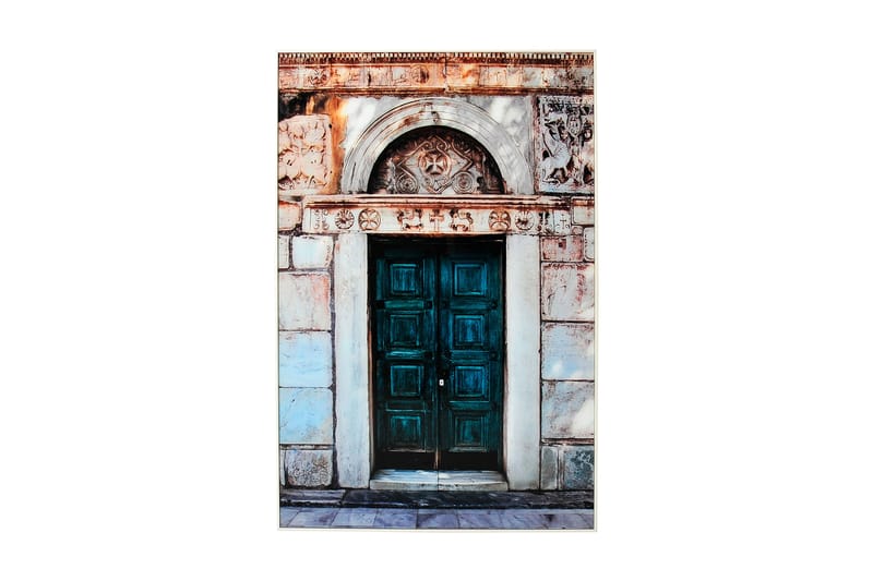 Tavla Grön Dörr 80X120 Cm Flerfärgad - 80x120 cm Flerfärgad - Inredning - Tavlor & posters - Canvastavla