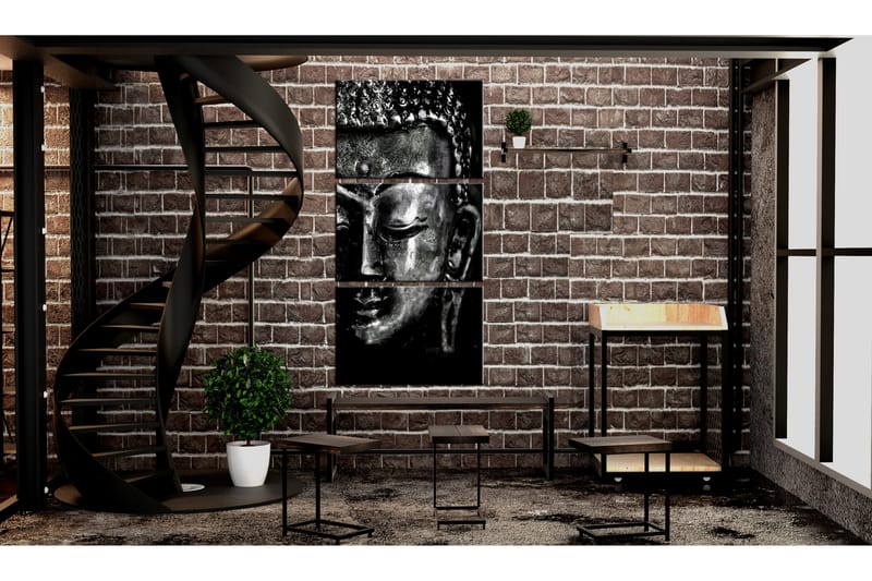 Tavla Grey Buddha 30x60 - Artgeist sp. z o. o. - Canvastavla
