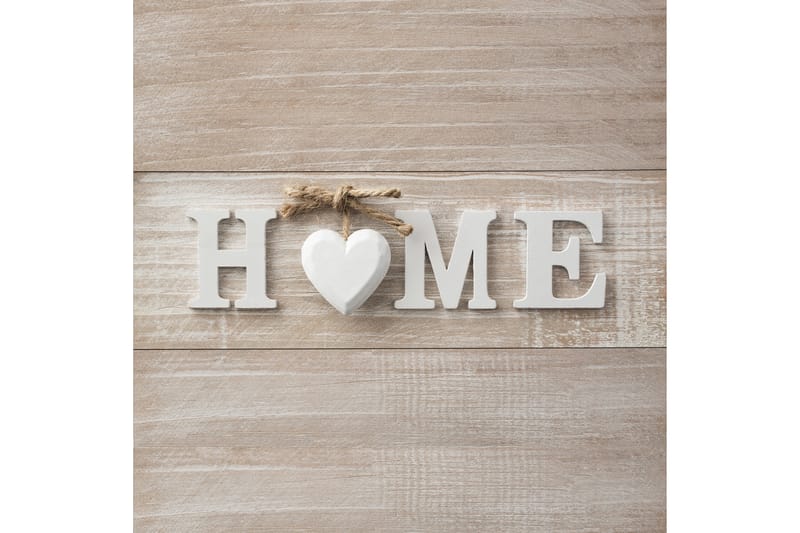Tavla Home Beige|Vit|Brun 30X30 - 30x30 cm - Inredning - Tavlor & posters - Canvastavla