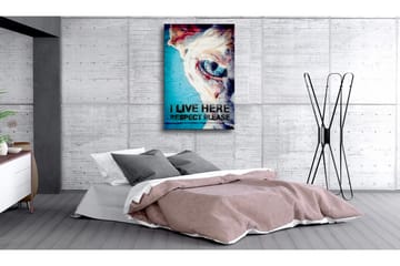 Tavla I Live Here, Respect Please 80x120 VALUE_MISSING_1 - Inredning - Tavlor & posters - Canvastavla