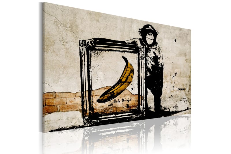 Tavla Inspired By Banksy Sepia 60x40 - Artgeist sp. z o. o. - Canvastavla