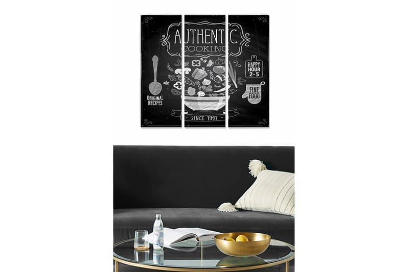 Tavla Kitchen 3-pack Flerfärgad - 20x50 cm - Inredning - Tavlor & posters - Canvastavla