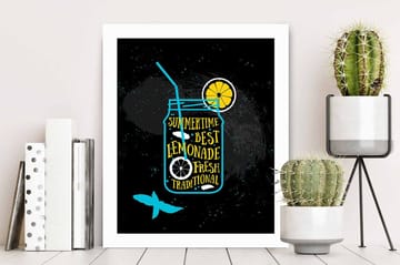 Tavla Kitchen med Ram Flerfärgad - 23,5x28,5 cm - Inredning - Tavlor & posters - Canvastavla