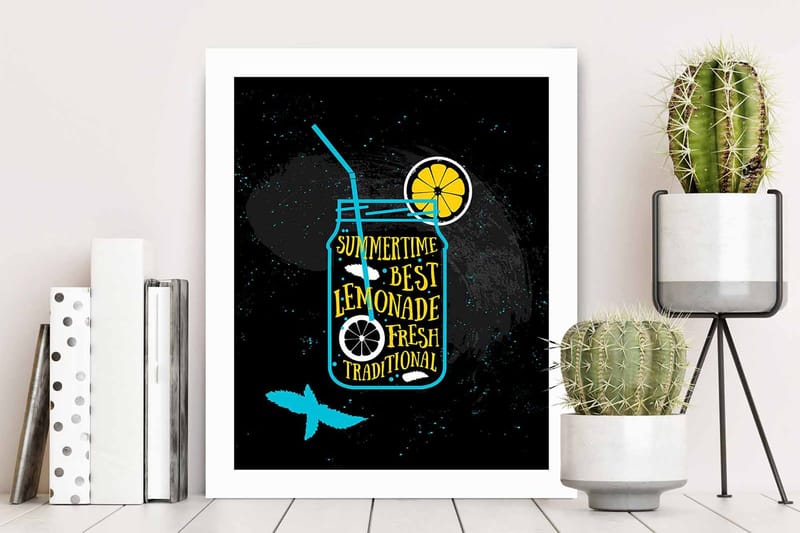 Tavla Kitchen med Ram Flerfärgad - 23,5x28,5 cm - Inredning - Tavlor & posters - Canvastavla