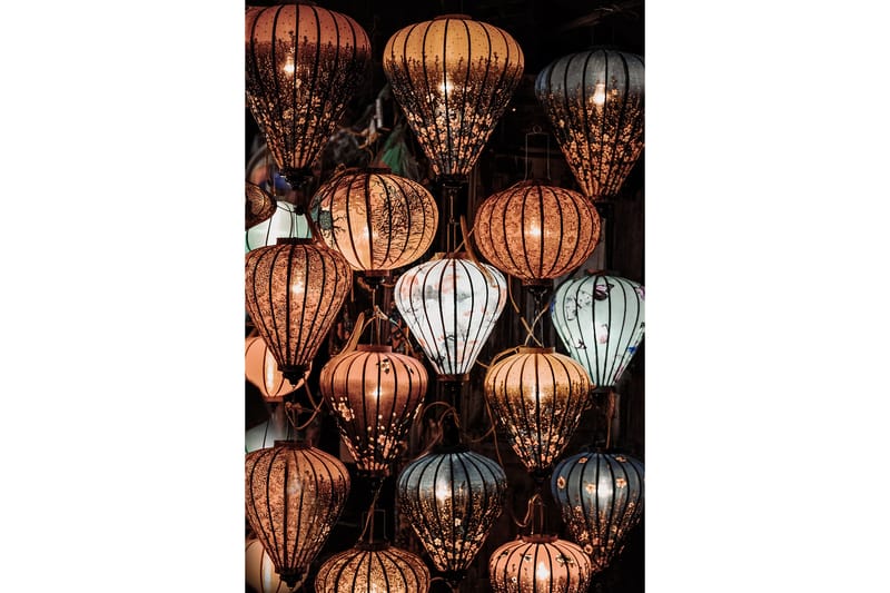 Tavla Lantern 120X80 Brun|Blå|Grön - 80x120 cm - Inredning - Tavlor & posters - Canvastavla