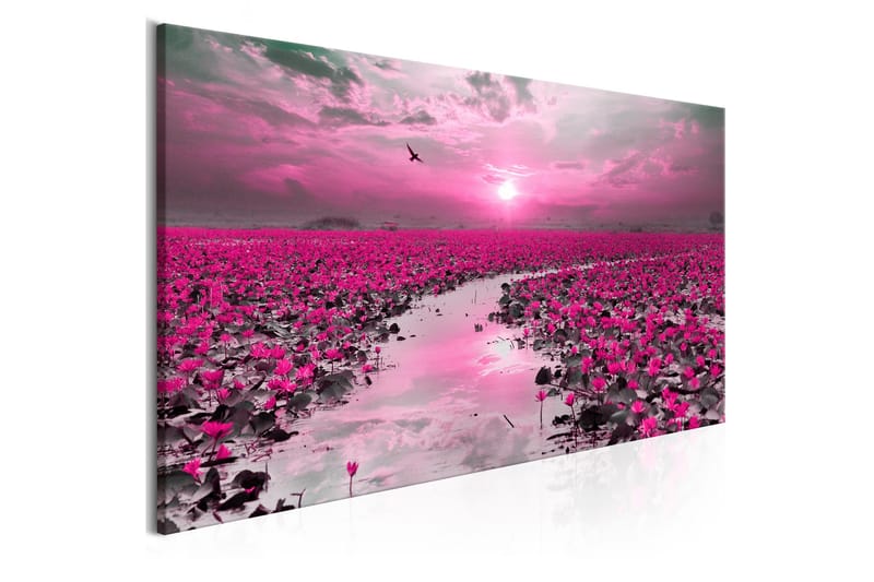 Tavla Lilies and Sunset (1 Part) Narrow 120x40 - Inredning - Tavlor & posters - Canvastavla