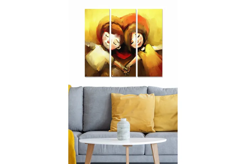 Tavla Love 3-pack Flerfärgad, 20x50 cm