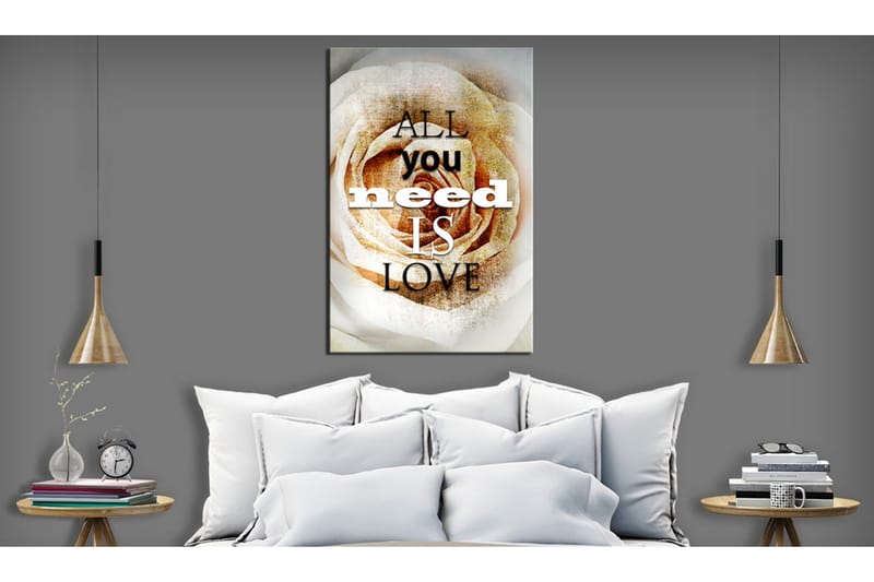 Tavla Love Rose 80x120 cm - Inredning - Tavlor & posters - Canvastavla