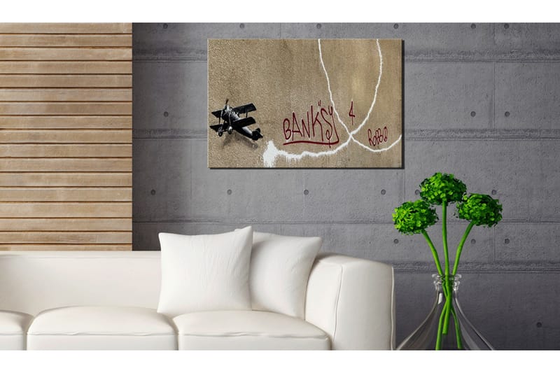 Tavla Love Plane Banksy 120x80 cm - Inredning - Tavlor & posters - Canvastavla
