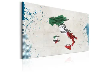 Tavla Map: Italy 60x40 - Inredning - Tavlor & posters - Canvastavla