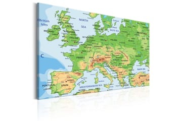 Tavla Map of Europe 60x40 - Inredning - Tavlor & posters - Canvastavla